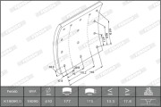 K19090.1-F3526 Sada brzd. obloż., Bubn. brzda MAXI KIT FERODO