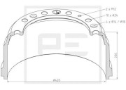 106.016-00A Brzdový bubon PE Automotive