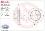 08.4931.10 Brzdový kotúč PRIME LINE BREMBO