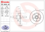 08.5005.20 Brzdový kotúč PRIME LINE BREMBO