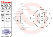 08.5086.34 Brzdový kotúč PRIME LINE BREMBO