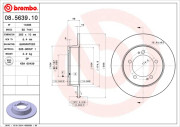 08.5639.10 Brzdový kotúč PRIME LINE BREMBO