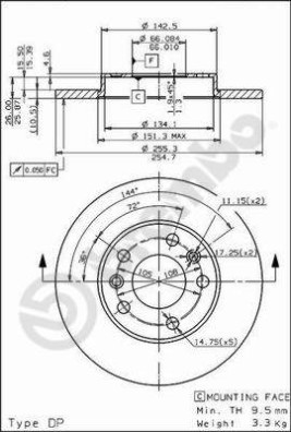 08.5651.20 Brzdový kotúč PRIME LINE BREMBO