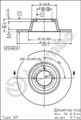 08.5690.10 Brzdový kotúč PRIME LINE BREMBO