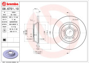 08.6751.10 Brzdový kotúč PRIME LINE BREMBO