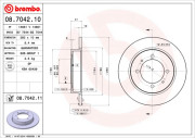 08.7042.11 Brzdový kotúč COATED DISC LINE BREMBO