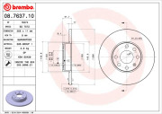 08.7637.10 Brzdový kotúč PRIME LINE BREMBO