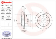 08.7811.10 Brzdový kotúč PRIME LINE BREMBO