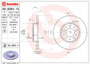 08.9364.11 Brzdový kotúč COATED DISC LINE BREMBO