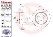 08.9580.21 Brzdový kotúč COATED DISC LINE BREMBO