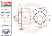 08.9975.76 Brzdový kotúč BREMBO MAX LINE BREMBO