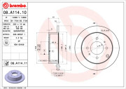 08.A114.11 Brzdový kotúč COATED DISC LINE BREMBO