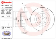 08.A403.11 Brzdový kotúč COATED DISC LINE BREMBO