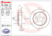 08.A636.11 Brzdový kotúč COATED DISC LINE BREMBO