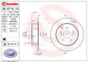 08.A714.11 Brzdový kotúč COATED DISC LINE BREMBO