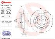 08.B360.10 Brzdový kotúč PRIME LINE BREMBO