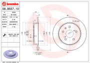 08.B557.10 Brzdový kotúč PRIME LINE BREMBO