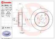 08.B646.11 Brzdový kotúč COATED DISC LINE BREMBO