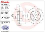 08.C046.11 Brzdový kotúč COATED DISC LINE BREMBO