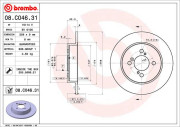 08.C046.31 Brzdový kotúč COATED DISC LINE BREMBO