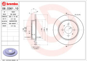 08.C061.10 Brzdový kotúč PRIME LINE BREMBO