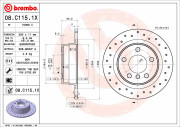 08.C115.1X Brzdový kotúč BEARING DISC LINE BREMBO