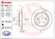 08.C823.21 Brzdový kotúč COATED DISC LINE BREMBO