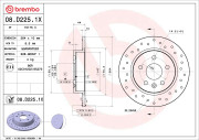 08.D225.1X Brzdový kotúč BEARING DISC LINE BREMBO