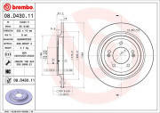 08.D430.11 Brzdový kotúč COATED DISC LINE BREMBO