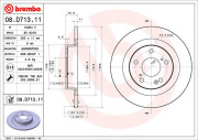 08.D713.11 Brzdový kotúč COATED DISC LINE BREMBO