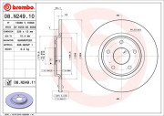 08.N249.11 Brzdový kotúč COATED DISC LINE BREMBO