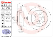 08.R101.11 Brzdový kotúč COATED DISC LINE BREMBO