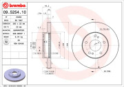 09.5254.10 Brzdový kotúč PRIME LINE BREMBO