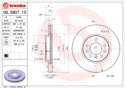 09.5807.10 Brzdový kotúč PRIME LINE BREMBO