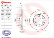 09.5873.10 Brzdový kotúč PRIME LINE BREMBO