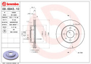 09.6943.10 Brzdový kotúč PRIME LINE BREMBO