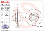 09.7131.11 Brzdový kotúč COATED DISC LINE BREMBO