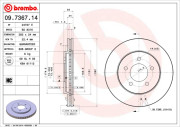 09.7367.14 Brzdový kotúč PRIME LINE BREMBO