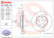 09.7933.11 Brzdový kotúč COATED DISC LINE BREMBO