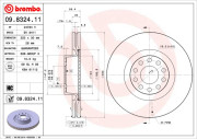 09.8324.11 Brzdový kotúč COATED DISC LINE BREMBO