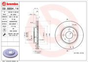 09.8894.14 Brzdový kotúč PRIME LINE BREMBO