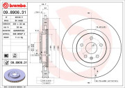 09.8906.31 Brzdový kotúč COATED DISC LINE BREMBO