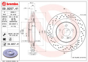 09.9257.41 Brzdový kotúč COATED DISC LINE BREMBO