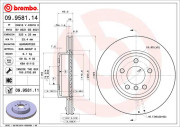 09.9581.11 Brzdový kotúč COATED DISC LINE BREMBO