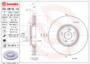 09.9818.11 Brzdový kotúč COATED DISC LINE BREMBO