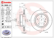 09.9869.81 Brzdový kotúč COATED DISC LINE BREMBO