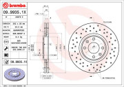 09.9935.1X Brzdový kotúč BEARING DISC LINE BREMBO