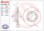 09.A055.10 Brzdový kotúč PRIME LINE BREMBO