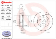 09.A130.20 Brzdový kotúč PRIME LINE BREMBO