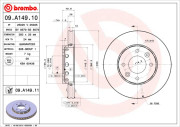 09.A149.11 Brzdový kotúč COATED DISC LINE BREMBO